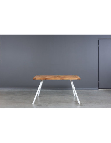 MOZAIKA TORI WHITE 140x80 industrial style oak table