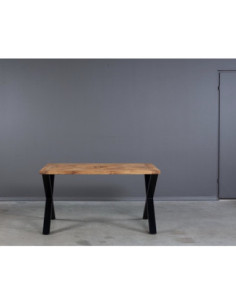 MOZAIKA X 140x80 industrial style oak table