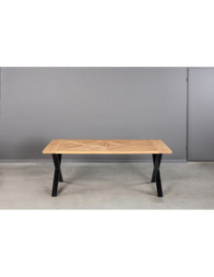 MOZAIKA X 200X100 industrial style oak table