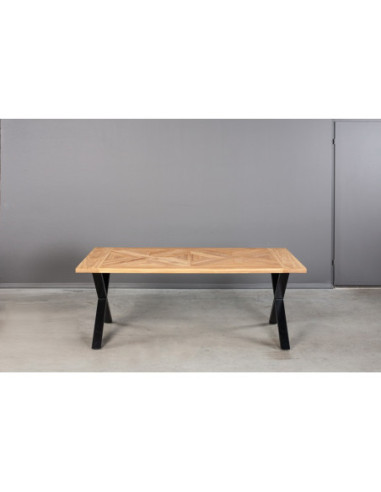 MOZAIKA X 200X100 industrial style oak table