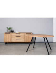 TORI ELIPSE 140x90 oak oval table