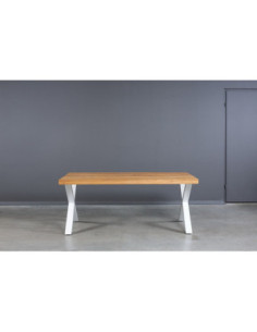 X WHITE industrial style oak table