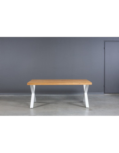 X WHITE 200X100 industrial style oak table