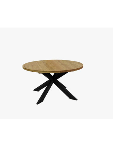 CIRCLE BLACK MIX Ø140-190 round, extending, oak table