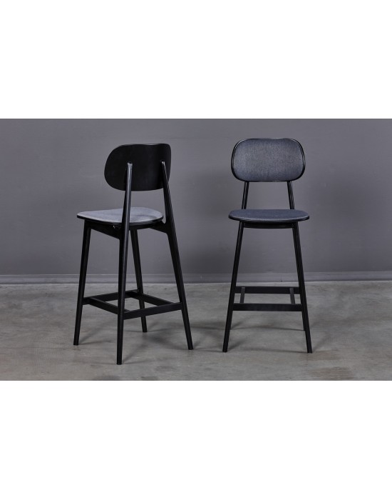 LULA BLACK Soft  (77cm)  bar chair