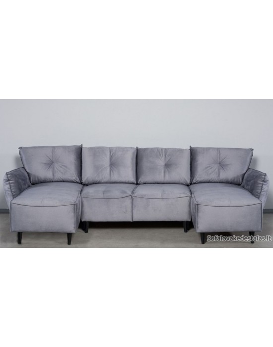 NORDIC U (150x315X150cm) stūra dīvāns-gulta