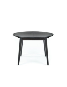 GENOVA BLACK Ø100-140cm round, extending, oak table