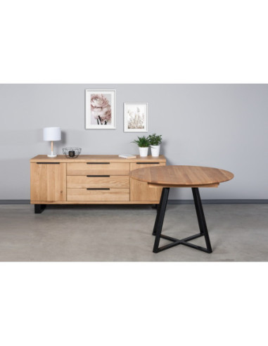 GENOVA LOFT Ø110-150 round, extending, oak table