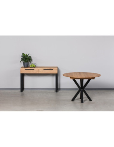 GENOVA MODERNA Ø110-153 round, extending, oak table