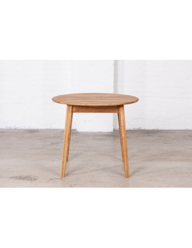 Round oak table GENOVA Ø90-130