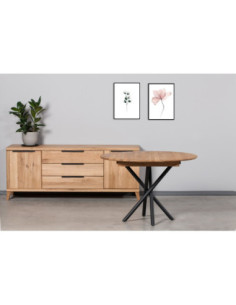 GENOVA SPYDER Ø110-150 round, extending, oak table