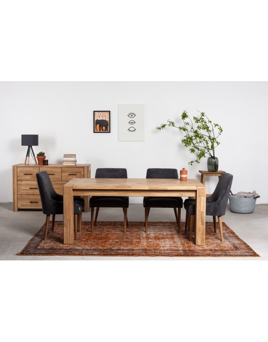 LAHTI 180/260X90 oak table with extentions