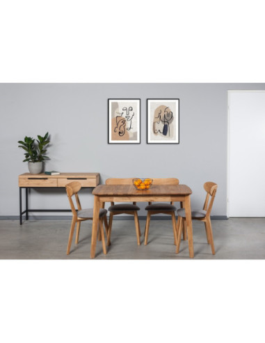 ISKU 110-140X70 oak, extending table