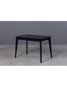 ISKU BLACK 110-145X70 oak, extending table