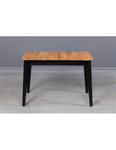 ISKU BLACK 110-145X70 oak, extending table