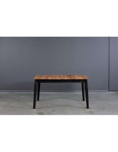 ISKU BLACK 120-160x80 oak, extending table