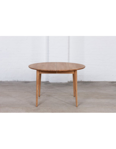 SLAVAN Ø115-155-195 round, double extending oak table