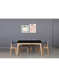 URBANO WHITE TOP 140-230X90 oak, extending table