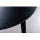 GENOVA BLACK  Ø110-160cm apvalus, prasiilginantis, ąžuolinis stalas