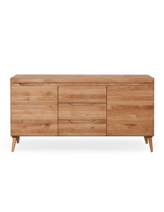 MILANO 162cm Oak chest of drawers