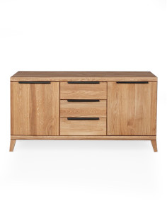 Oak chest of drawers HUGO 140cm