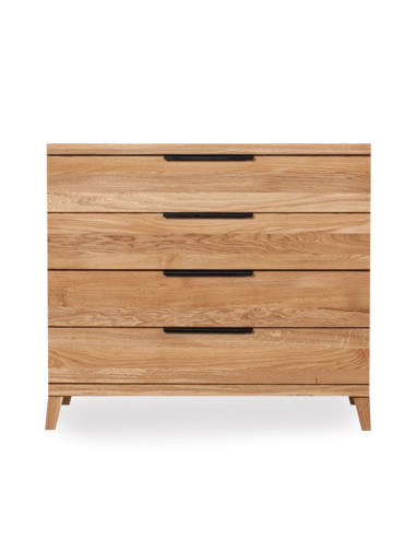 Oak chest of drawers HUGO 110cm