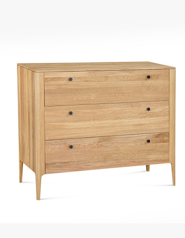 COMO 110cm Oak chest of drawers