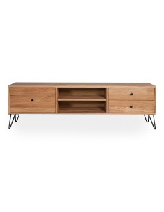 RETRO EASY 160cm Oak TV table - Sofalovakedestalas.lt