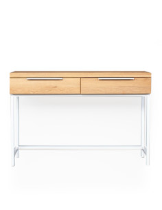 HUGO WHITE 120cm Oak console - Sofalovakedestalas.lt