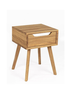 DANISH WHITE DECO 40cm Oak bedside cabinet - Sofalovakedestalas.lt