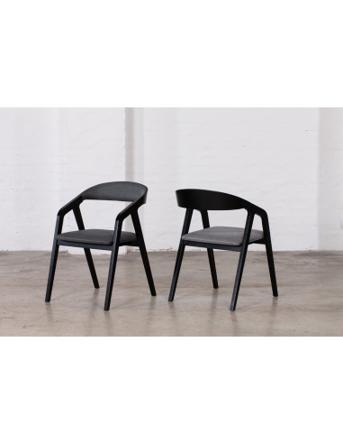 FAME BLACK Soft oak chair - Sofalovakedestalas.lt