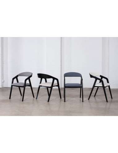 FAME DENZA BLACK Soft oak chair - Sofalovakedestalas.lt