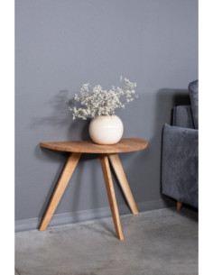 MOON 60cm oak side table