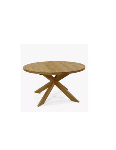 CIRCLE Ø120-170 round, extending, oak table - Sofalovakedestalas.lt