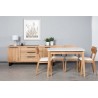 ISKU WHITE TOP 110-145X70 oak table with extention