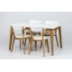 URBANO WHITE TOP 140-230X90 oak table with extentionss