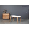 HOWDALA WHITE TOP 140-180X90  oak table with extention