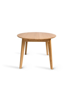 SORRENTO BUTTERFLY Ø100-137.5 CM round, extendable, oak table - Sofalovakedestalas.lt