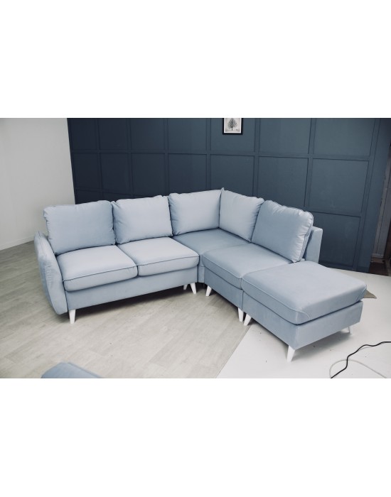 HUGO 2C1 (250x233cm) ar pufu stūra dīvāns-gulta