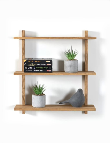 Gothenburg (60x17x63.5cm) oak wall shelf - Sofalovakedestalas.lt