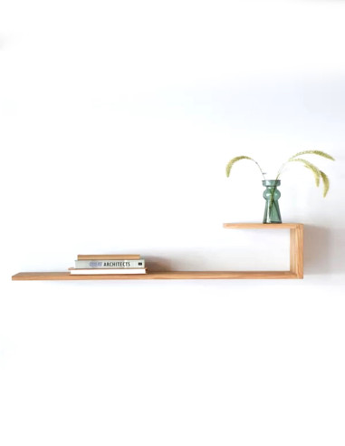 Lite (80x20x20cm) oak wall shelf - Sofalovakedestalas.lt