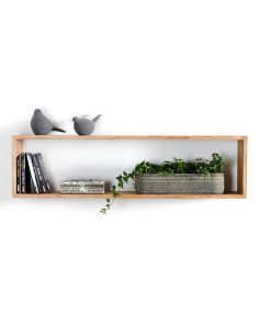 Close (120x24x32cm) oak wall shelf - Sofalovakedestalas.lt