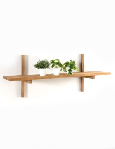 Malmo (90x22x35cm) oak wall shelf - Sofalovakedestalas.lt