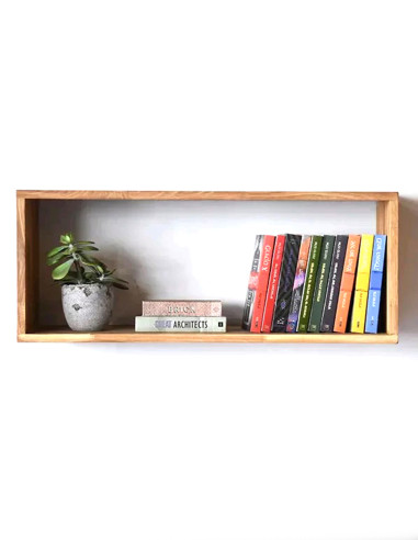 Close (100x24x32cm) oak wall shelf - Sofalovakedestalas.lt