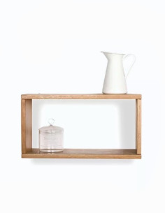 Close (60x24x32cm) oak wall shelf - Sofalovakedestalas.lt