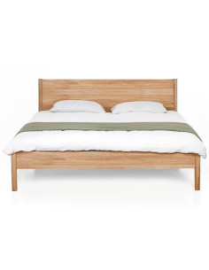 HYGGE WOODEN 140 OAK BED - Sofalovakedestalas.lt