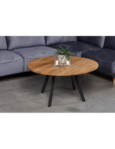 TORI oak round coffee table