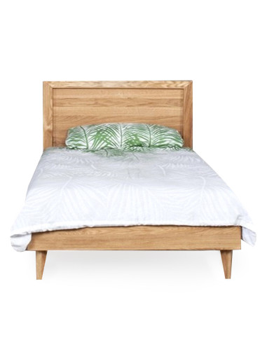 OAKY 120 Oak Bed - Sofalovakedestalas.lt