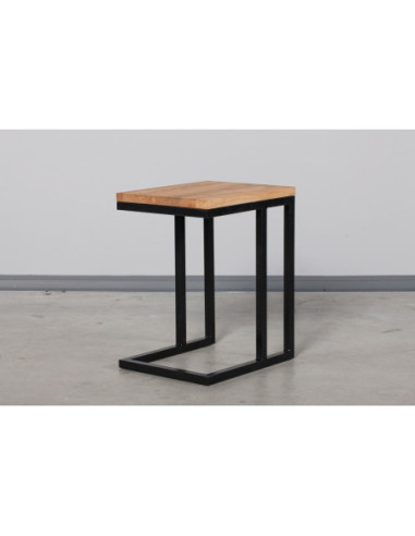 Select oak (35x45cm) side table with black legs