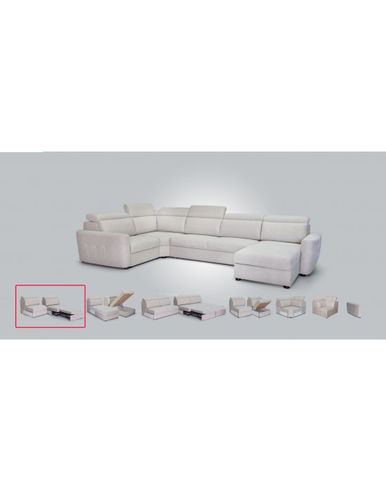 RINO (263cm) dīvāns-gulta